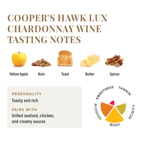 Cooper's Hawk Winery & Restaurants > White Wine > Cooper's Hawk Lux